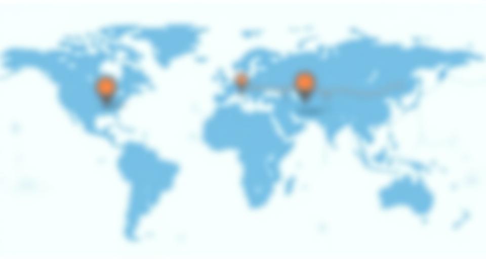 中部オートパーツ技研のグローバルネットワークを示す世界地図と主要拠点